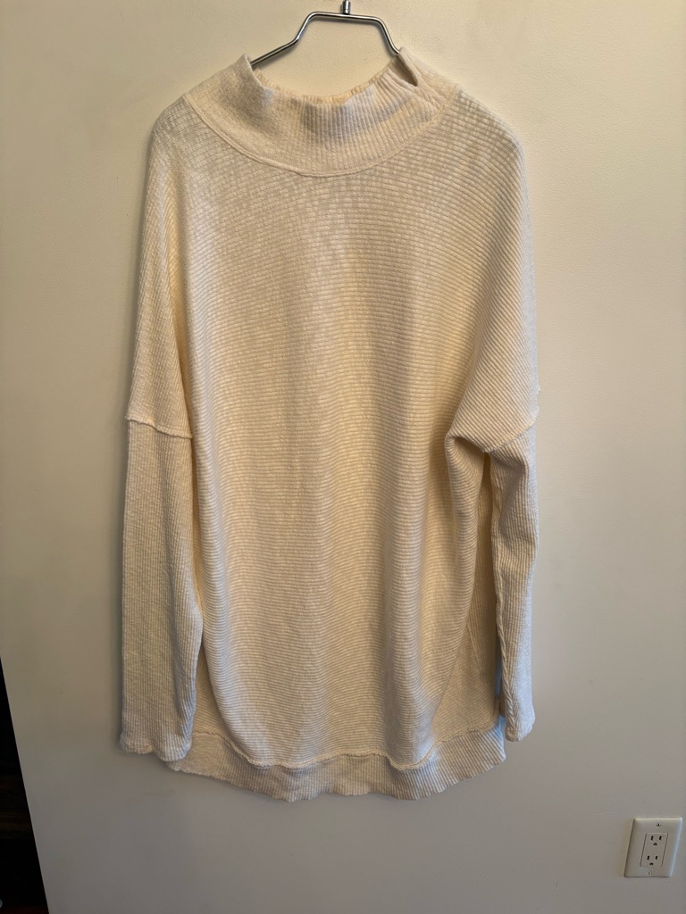 We The Free Cream Free People Cream Mini Dress / Tunic Sweater Size Large